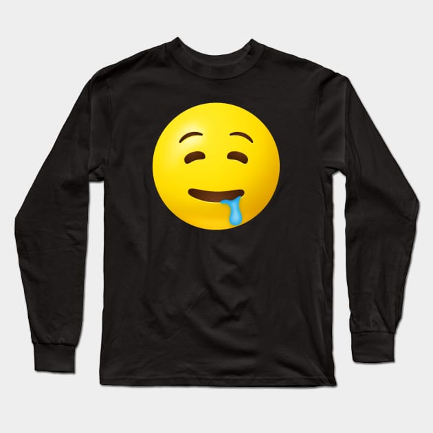 Drooling face emoji Long Sleeve T-Shirt by Vilmos Varga